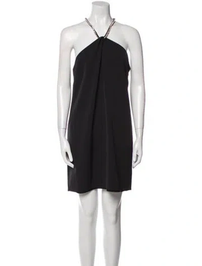 Pre-owned Sachin & Babi Halterneck Mini Dress In Black