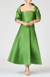 Sachin & Babi Hug Satin Shawl In Green