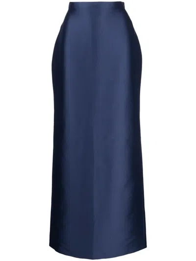 Sachin & Babi Isolde Satin-finish Skirt In Night Sky