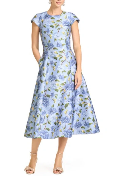 Sachin & Babi Jackie Floral Cocktail Midi Dress In Multi