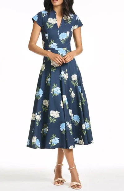 Sachin & Babi Jasmeen Floral Midi Dress In Multi