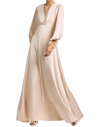 Sachin & Babi Jenny Satin Crepe Gown In Champagne In Neutral