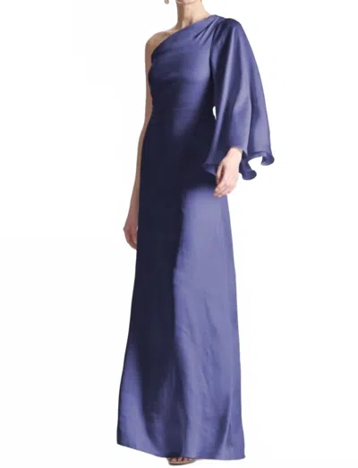 Sachin & Babi Keely One-shoulder Gown In Cobalt In Blue