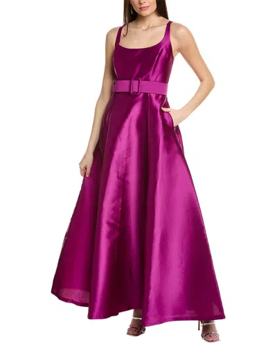 Sachin & Babi Kruse Silk-blend Gown In Burgundy