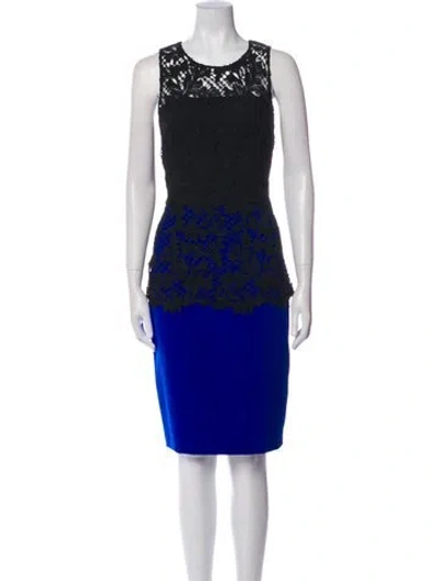 Pre-owned Sachin & Babi Lace Pattern Knee-length Dress W/ Tags In Black