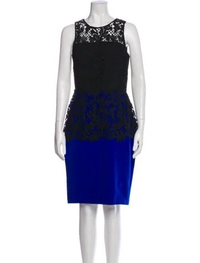Pre-owned Sachin & Babi Lace Pattern Knee-length Dress W/ Tags In Black