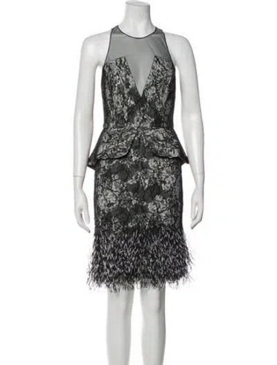 Pre-owned Sachin & Babi Lace Pattern Knee-length Dress W/ Tags In Black