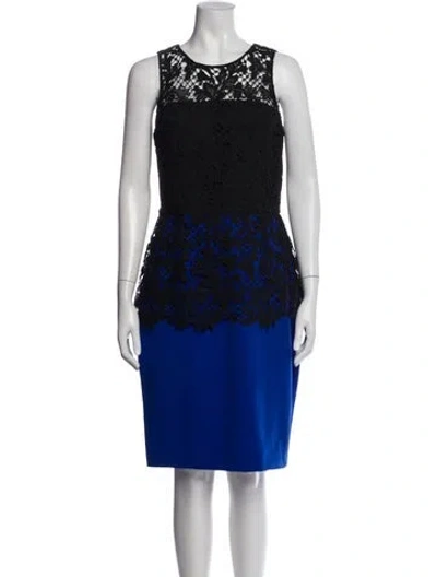 Pre-owned Sachin & Babi Lace Pattern Knee-length Dress W/ Tags In Black