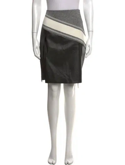 Pre-owned Sachin & Babi Lamb Leather Knee-length Skirt In Black