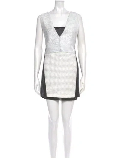 Pre-owned Sachin & Babi Lamb Leather Mini Dress In Multi