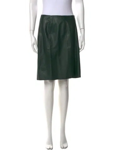 Pre-owned Sachin & Babi Lambskin Knee-length Skirt In Green