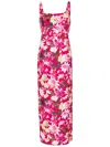 Sachin & Babi Lana Sleeveless Floral-print Column Gown In Pink