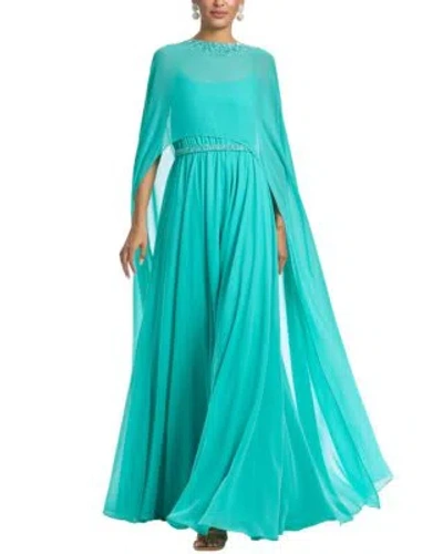 Pre-owned Sachin & Babi Lavinia Gown Women's In Blue