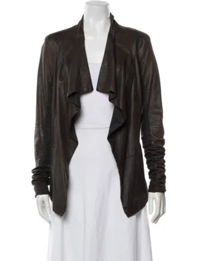 Pre-owned Sachin & Babi Leather Jacket In Brown