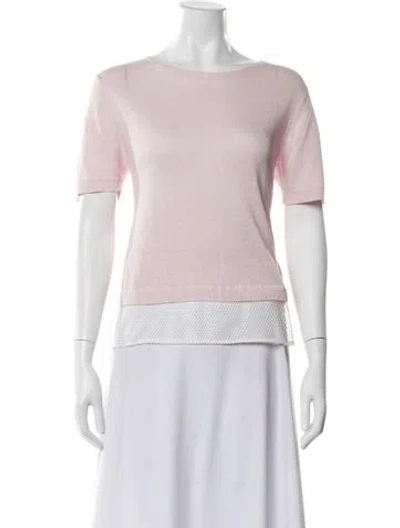 Pre-owned Sachin & Babi Linen Crew Neck Top In Pink