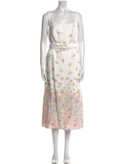 Pre-owned Sachin & Babi Linen Long Dress In White