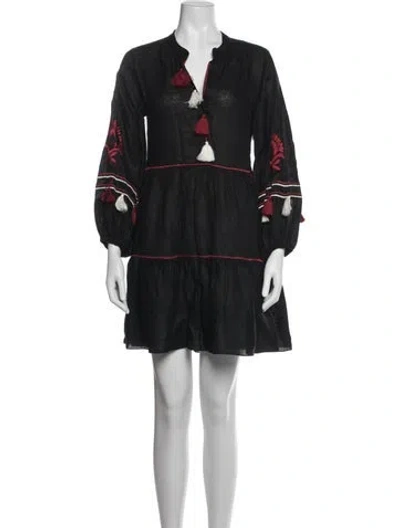 Pre-owned Sachin & Babi Linen Mini Dress In Black