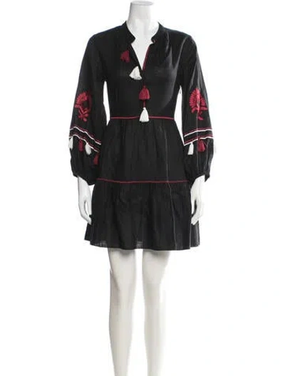 Pre-owned Sachin & Babi Linen Mini Dress In Black