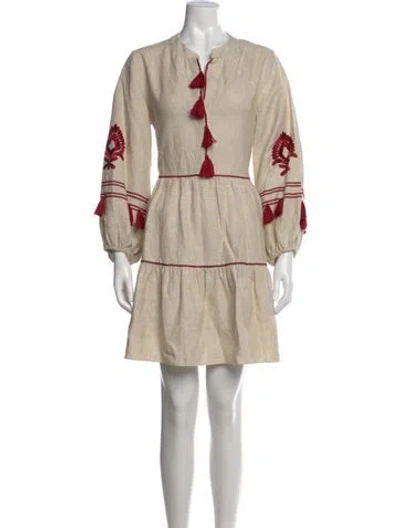 Pre-owned Sachin & Babi Linen Mini Dress In Neutral
