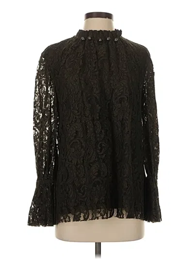 Pre-owned Sachin & Babi Long Sleeve Blouse In Black