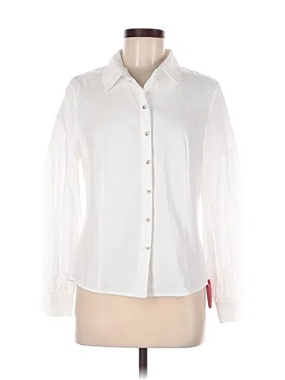 Pre-owned Sachin & Babi Long Sleeve Blouse In White