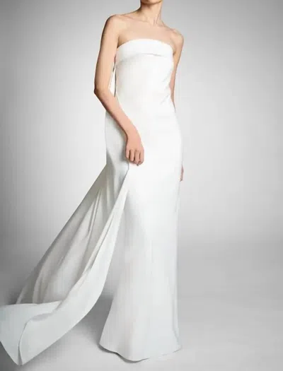 Sachin & Babi Lourdes Strapless Beaded Bow Gown In Ivory In White