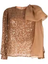 Sachin & Babi Marlena Sequin-embellished Blouse In Neutrals