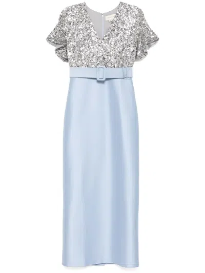 Sachin & Babi Marlene Gown In Blue