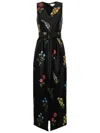 Sachin & Babi Marsden Floral-print Gown In Black