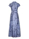 Sachin & Babi Marta Floral-pattern Belted Maxi Dress In Blue