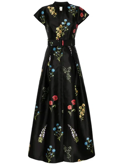 Sachin & Babi Penny Floral-print Gown In Blue