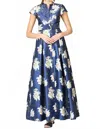 Sachin & Babi Marta Maxi Dress In Navy Narcissus In Blue