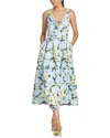 Sachin & Babi Millie Floral-print Midi Dress In Gray