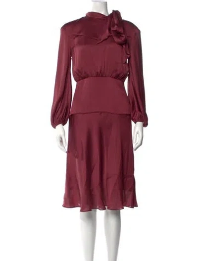 Pre-owned Sachin & Babi Mock Neck Knee-length Dress In Red