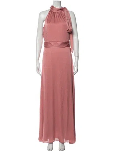 Pre-owned Sachin & Babi Mock Neck Long Dress In Pink