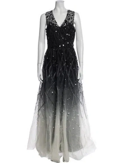 Pre-owned Sachin & Babi Nylon Long Dress In Black