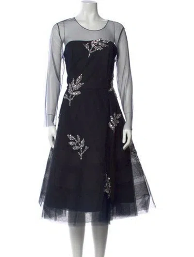 Pre-owned Sachin & Babi Nylon Midi Length Dress In Black