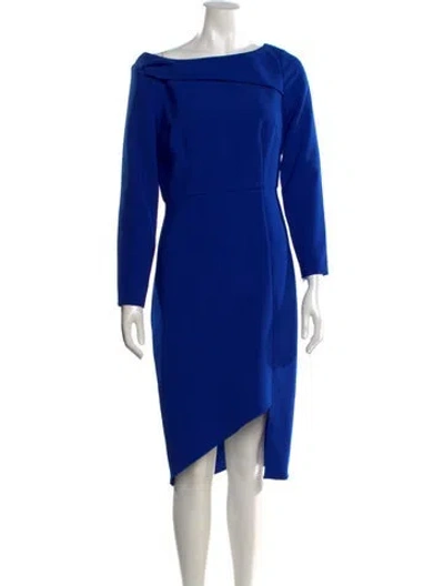 Pre-owned Sachin & Babi Off-the-shoulder Knee-length Dress In Blue