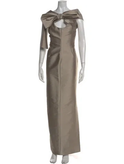 Pre-owned Sachin & Babi Off-the-shoulder Long Dress In Neutral