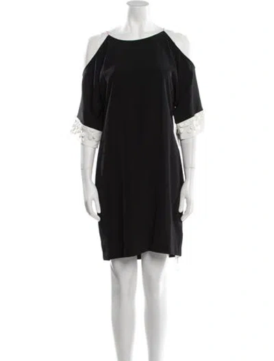 Pre-owned Sachin & Babi Off-the-shoulder Mini Dress In Black
