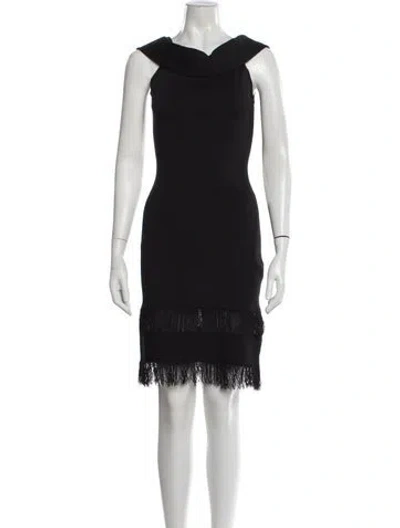 Pre-owned Sachin & Babi Off-the-shoulder Mini Dress In Black