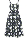 Sachin & Babi Olena Floral-print Midi Dress In Blue