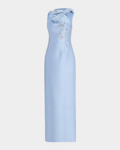 Sachin & Babi Olivia Beaded Bow-embellished Mikado Gown