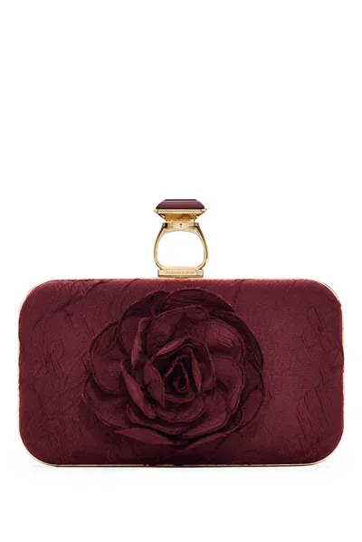 Sachin & Babi On The Rocks With Rose Burgundy Clutch In Napa