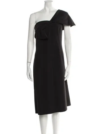 Pre-owned Sachin & Babi One-shoulder Knee-length Dress In Black