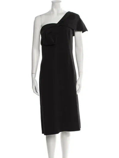 Pre-owned Sachin & Babi One-shoulder Knee-length Dress In Black