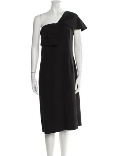 Pre-owned Sachin & Babi One-shoulder Knee-length Dress In Black