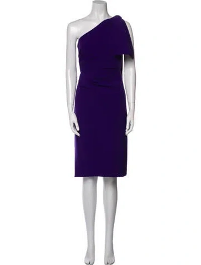 Pre-owned Sachin & Babi One-shoulder Knee-length Dress In Purple