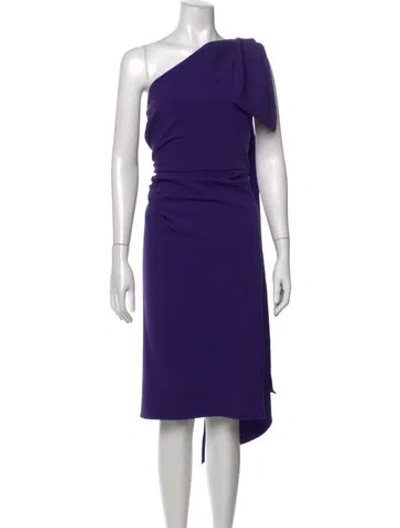 Pre-owned Sachin & Babi One-shoulder Knee-length Dress In Purple