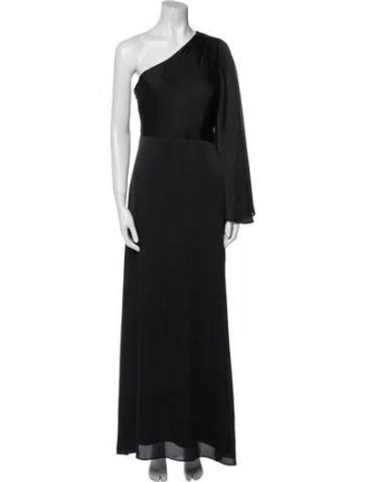 Pre-owned Sachin & Babi One-shoulder Long Dress In Black